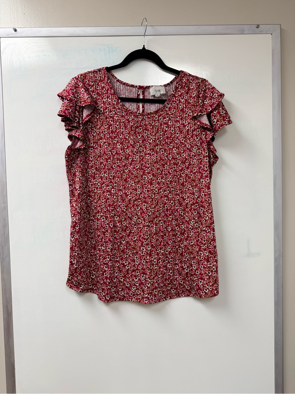 Fyve Floral Ruffle Sleeve Blouse